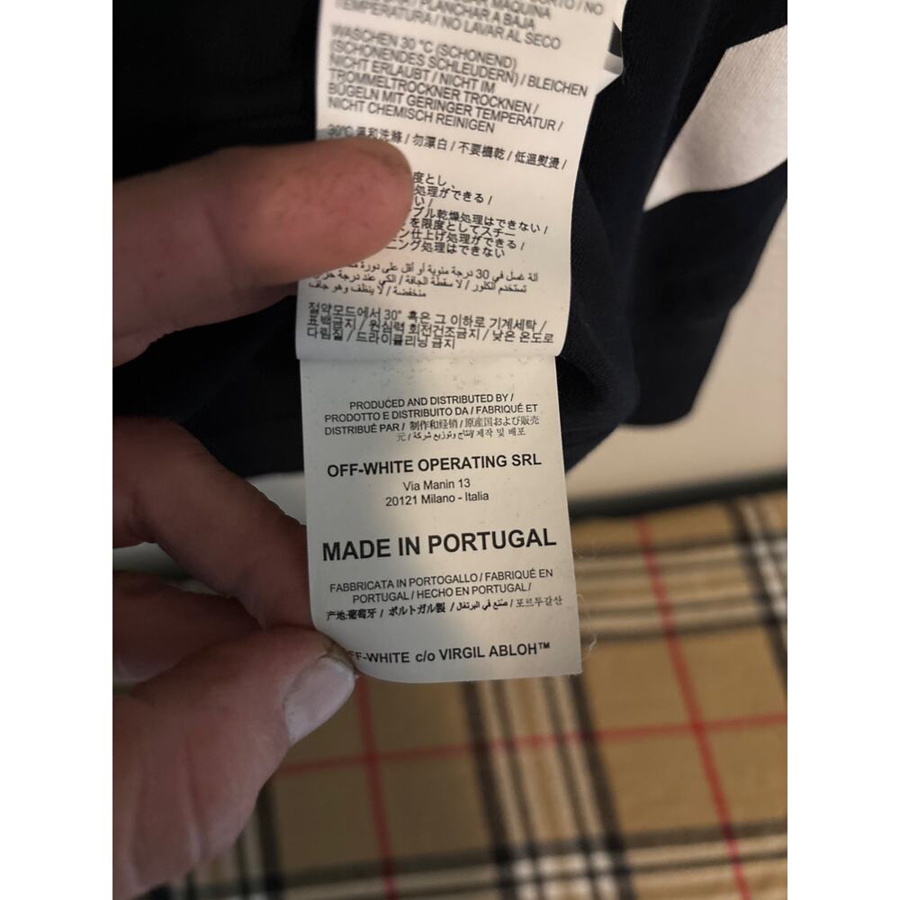 Off-White Diagonal Hand Card ls tee - Picture 6 of 8